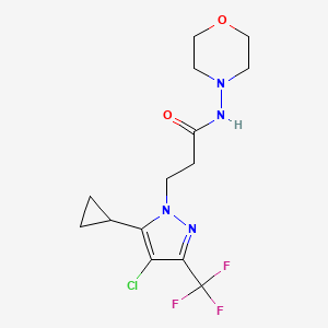 3-[4-chloro-5-cyclopropyl-3-(trifluoromethyl)-1H-pyrazol-1-yl]-N-(morpholin-4-yl)propanamide