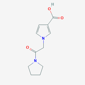 molecular formula C11H14N2O3 B1493098 1-[2-oxo-2-(pyrrolidin-1-yl)ethyl]-1H-pyrrole-3-carboxylic acid CAS No. 1524731-04-1