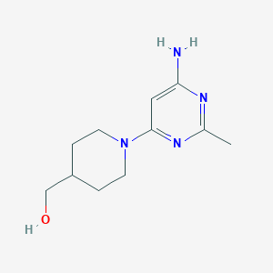 molecular formula C11H18N4O B1493101 (1-(6-Amino-2-methylpyrimidin-4-yl)piperidin-4-yl)methanol CAS No. 1499558-36-9