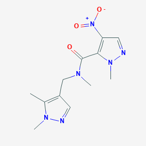 N-[(1,5-dimethyl-1H-pyrazol-4-yl)methyl]-N,1-dimethyl-4-nitro-1H-pyrazole-5-carboxamide