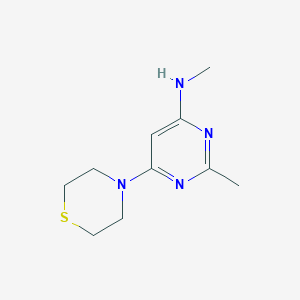 molecular formula C10H16N4S B1493103 N,2-dimethyl-6-thiomorpholinopyrimidin-4-amine CAS No. 1513423-56-7