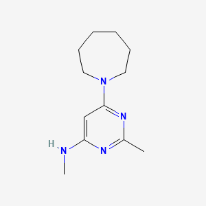 molecular formula C12H20N4 B1493104 6-(azepan-1-yl)-N,2-dimethylpyrimidin-4-amine CAS No. 136346-61-7