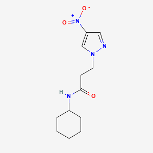 N-cyclohexyl-3-(4-nitro-1H-pyrazol-1-yl)propanamide