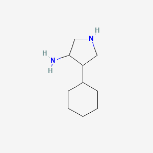 molecular formula C10H20N2 B1493106 4-Cyclohexylpyrrolidin-3-amine CAS No. 1784293-18-0