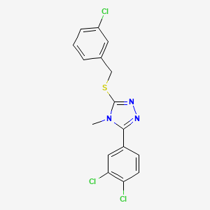 3-[(3-chlorobenzyl)sulfanyl]-5-(3,4-dichlorophenyl)-4-methyl-4H-1,2,4-triazole