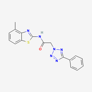 molecular formula C17H14N6OS B14931091 N-(4-methyl-1,3-benzothiazol-2-yl)-2-(5-phenyl-2H-tetrazol-2-yl)acetamide 