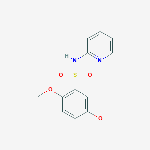 molecular formula C14H16N2O4S B14931097 2,5-dimethoxy-N-(4-methylpyridin-2-yl)benzenesulfonamide 