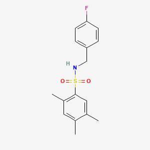 N-(4-fluorobenzyl)-2,4,5-trimethylbenzenesulfonamide