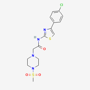 molecular formula C16H19ClN4O3S2 B14931128 N-[4-(4-chlorophenyl)-1,3-thiazol-2-yl]-2-[4-(methylsulfonyl)piperazin-1-yl]acetamide 