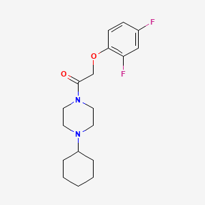 molecular formula C18H24F2N2O2 B14931157 1-(4-Cyclohexylpiperazin-1-yl)-2-(2,4-difluorophenoxy)ethanone 