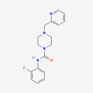 molecular formula C17H19FN4O B14931163 N-(2-fluorophenyl)-4-(pyridin-2-ylmethyl)piperazine-1-carboxamide 