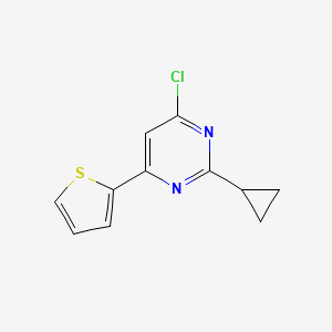 molecular formula C11H9ClN2S B1493118 4-氯-2-环丙基-6-(噻吩-2-基)嘧啶 CAS No. 1412954-58-5