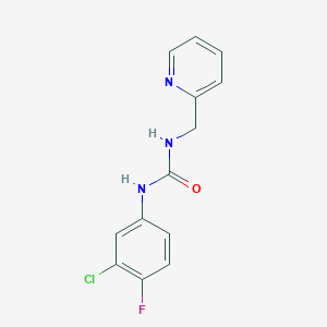 1-(3-Chloro-4-fluorophenyl)-3-(pyridin-2-ylmethyl)urea