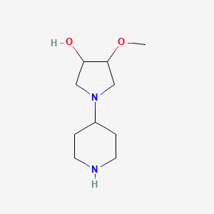 molecular formula C10H20N2O2 B1493121 4-Methoxy-1-(piperidin-4-yl)pyrrolidin-3-ol CAS No. 2097955-95-6