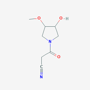 molecular formula C8H12N2O3 B1493122 3-(3-Hydroxy-4-methoxypyrrolidin-1-yl)-3-oxopropanenitrile CAS No. 2092697-02-2