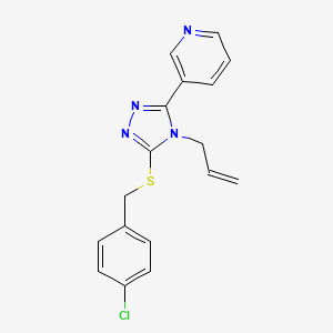 3-{5-[(4-chlorobenzyl)sulfanyl]-4-(prop-2-en-1-yl)-4H-1,2,4-triazol-3-yl}pyridine