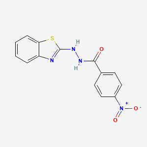 molecular formula C14H10N4O3S B14931270 N'-(1,3-Benzothiazol-2-yl)-4-nitrobenzohydrazide 