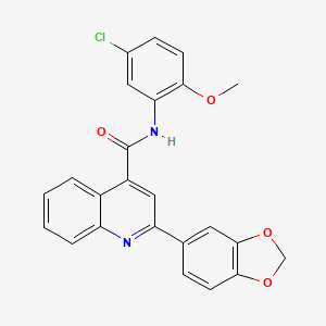 molecular formula C24H17ClN2O4 B14931272 2-(1,3-benzodioxol-5-yl)-N-(5-chloro-2-methoxyphenyl)quinoline-4-carboxamide 