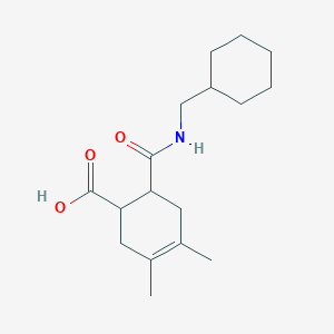 6-[(Cyclohexylmethyl)carbamoyl]-3,4-dimethylcyclohex-3-ene-1-carboxylic acid