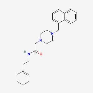 N-[2-(cyclohex-1-en-1-yl)ethyl]-2-[4-(naphthalen-1-ylmethyl)piperazin-1-yl]acetamide