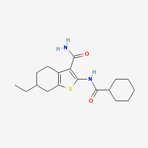 2-[(Cyclohexylcarbonyl)amino]-6-ethyl-4,5,6,7-tetrahydro-1-benzothiophene-3-carboxamide