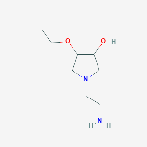 molecular formula C8H18N2O2 B1493133 1-(2-Aminoethyl)-4-ethoxypyrrolidin-3-ol CAS No. 2097985-35-6