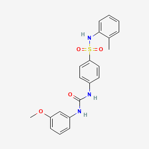 molecular formula C21H21N3O4S B14931332 4-{[(3-methoxyphenyl)carbamoyl]amino}-N-(2-methylphenyl)benzenesulfonamide 