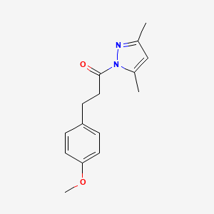 molecular formula C15H18N2O2 B14931342 1-(3,5-dimethyl-1H-pyrazol-1-yl)-3-(4-methoxyphenyl)propan-1-one 