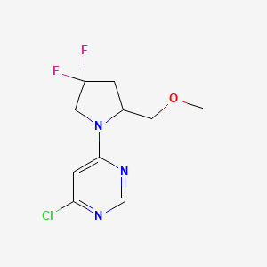 molecular formula C10H12ClF2N3O B1493136 4-Chloro-6-(4,4-difluoro-2-(methoxymethyl)pyrrolidin-1-yl)pyrimidine CAS No. 2097957-39-4
