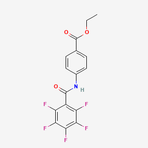 molecular formula C16H10F5NO3 B14931363 Ethyl 4-(2,3,4,5,6-pentafluorobenzamido)benzoate 