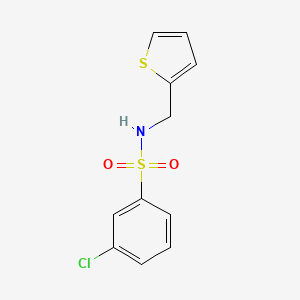 molecular formula C11H10ClNO2S2 B14931367 3-chloro-N-(thiophen-2-ylmethyl)benzenesulfonamide 