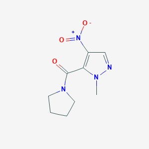 molecular formula C9H12N4O3 B14931387 (1-methyl-4-nitro-1H-pyrazol-5-yl)(pyrrolidin-1-yl)methanone 