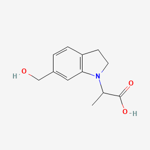 molecular formula C12H15NO3 B1493139 2-(6-(Hydroxymethyl)indolin-1-yl)propanoic acid CAS No. 1869397-07-8