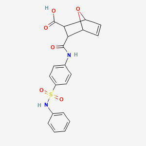 molecular formula C20H18N2O6S B14931390 3-{[4-(Phenylsulfamoyl)phenyl]carbamoyl}-7-oxabicyclo[2.2.1]hept-5-ene-2-carboxylic acid 