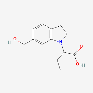 molecular formula C13H17NO3 B1493141 2-(6-(Hydroxymethyl)indolin-1-yl)butanoic acid CAS No. 2097948-63-3