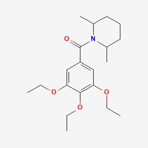 molecular formula C20H31NO4 B14931423 (2,6-Dimethylpiperidin-1-yl)(3,4,5-triethoxyphenyl)methanone 