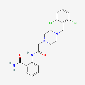 molecular formula C20H22Cl2N4O2 B14931424 2-({[4-(2,6-Dichlorobenzyl)piperazin-1-yl]acetyl}amino)benzamide 