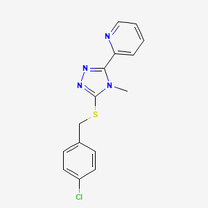 2-{5-[(4-chlorobenzyl)sulfanyl]-4-methyl-4H-1,2,4-triazol-3-yl}pyridine