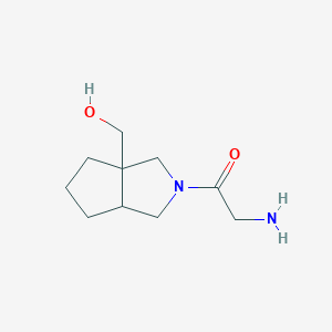molecular formula C10H18N2O2 B1493143 2-氨基-1-(3a-(羟甲基)六氢环戊[c]吡咯-2(1H)-基)乙酮 CAS No. 2097962-98-4