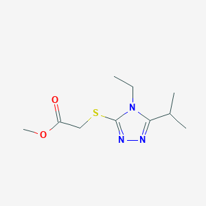 molecular formula C10H17N3O2S B14931437 methyl {[4-ethyl-5-(propan-2-yl)-4H-1,2,4-triazol-3-yl]sulfanyl}acetate 