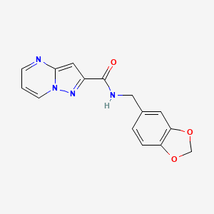 N-(1,3-benzodioxol-5-ylmethyl)pyrazolo[1,5-a]pyrimidine-2-carboxamide