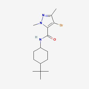 4-bromo-N-(4-tert-butylcyclohexyl)-1,3-dimethyl-1H-pyrazole-5-carboxamide