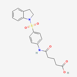 5-{[4-(2,3-dihydro-1H-indol-1-ylsulfonyl)phenyl]amino}-5-oxopentanoic acid