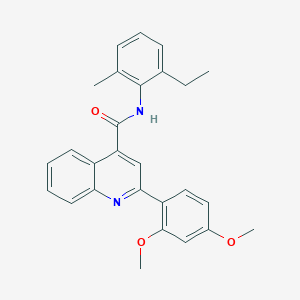 2-(2,4-dimethoxyphenyl)-N-(2-ethyl-6-methylphenyl)quinoline-4-carboxamide