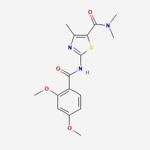 molecular formula C16H19N3O4S B14931491 2-[(2,4-dimethoxybenzoyl)amino]-N,N,4-trimethyl-1,3-thiazole-5-carboxamide 