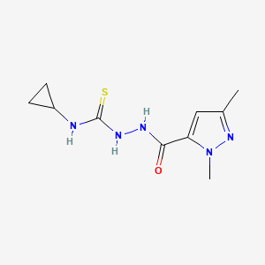 N-cyclopropyl-2-[(1,3-dimethyl-1H-pyrazol-5-yl)carbonyl]hydrazinecarbothioamide