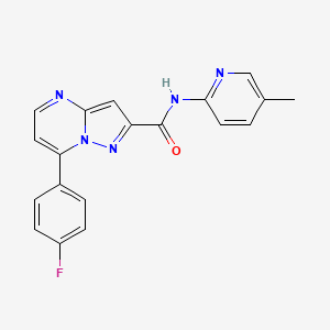 7-(4-fluorophenyl)-N-(5-methylpyridin-2-yl)pyrazolo[1,5-a]pyrimidine-2-carboxamide