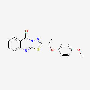 2-[1-(4-methoxyphenoxy)ethyl]-5H-[1,3,4]thiadiazolo[2,3-b]quinazolin-5-one