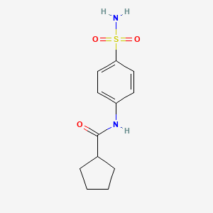 molecular formula C12H16N2O3S B14931513 N-(4-sulfamoylphenyl)cyclopentanecarboxamide 