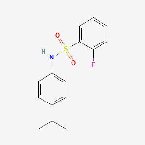 2-fluoro-N-[4-(propan-2-yl)phenyl]benzenesulfonamide